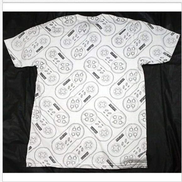 SNES Super‎ Nintendo Mens Controllers Retro Game Tee T-Shirt Size Large